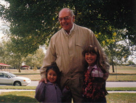My dad Barney, Lisa & Mariah