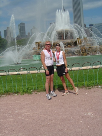 My brother and I after the Chicago Triathlon