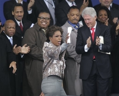 Oprah Winfrey and President Bill Clinton