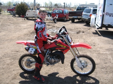 My oldest son (Sean) at his Motocross race