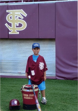 Kristian at the FSU Baseball Camp