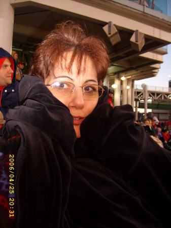 Me, freezing at Jacobs' Field, Cleveland