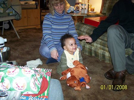 Keyshawn and his grandma & grandpa