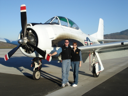 Mike & Carolyn, 1954 North American T-28C - February 2006