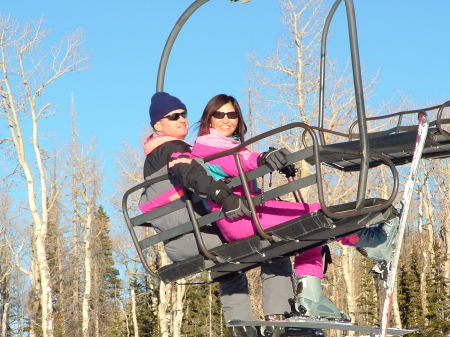 Skiing with my wife at Brianhead Utah 2006