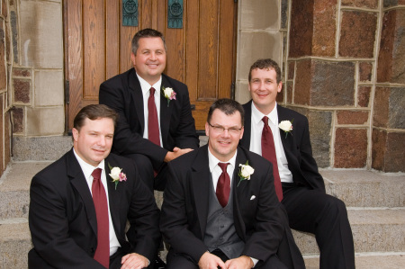 ME AND THE GROOMSMEN ON WEDDING DAY!!!