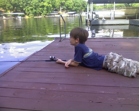 Fishing at the lake house