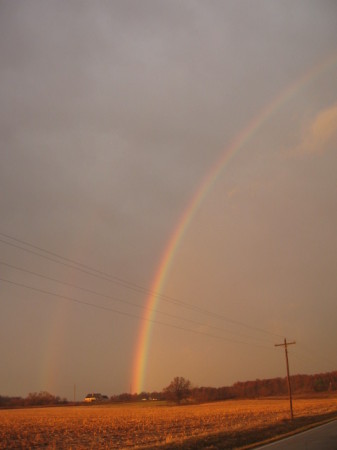 left side of full rainbow