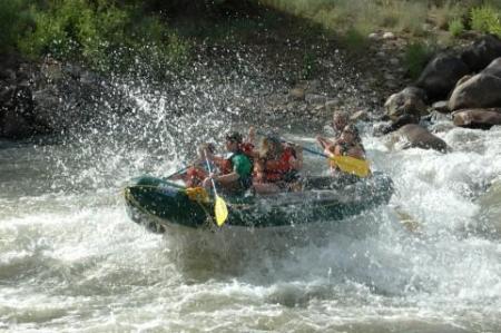 The family rafting in Colorado.