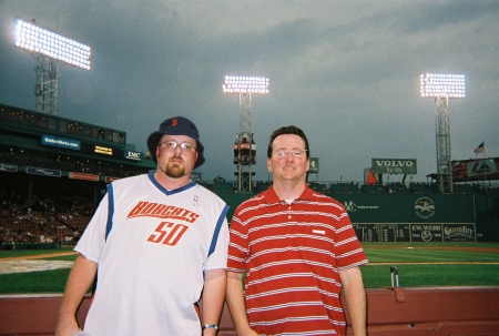 lee and kevin cary at fenway park,boston. july 06.