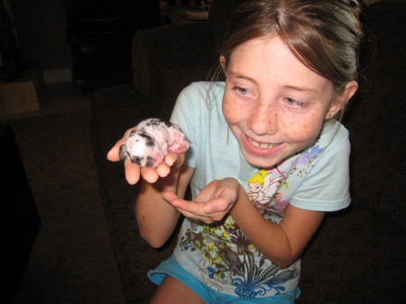 Taylor and the newest addition to the Kennemer ranch.