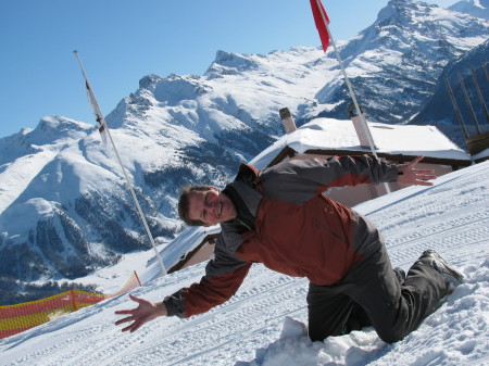 Skiing in St. Moritz Feb. 2009.