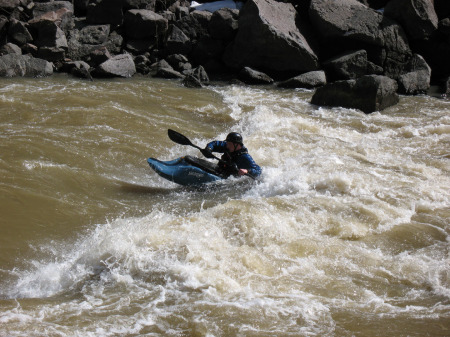 Surfing in Glenwood Canyon