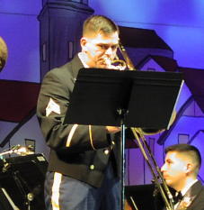 Fred playing trombone: Eppelheim Weihnachtskonzert 2005