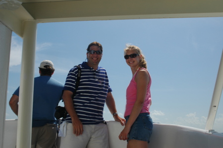 Paul and Jessica on our way to Stingray City