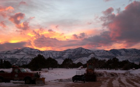 sunset at the range