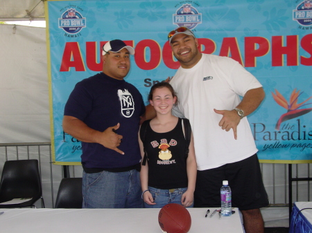 My daughter Kelly at the Pro Bowl Autograph Session