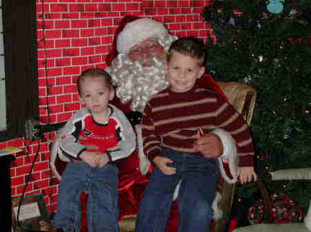 The boys with Santa
