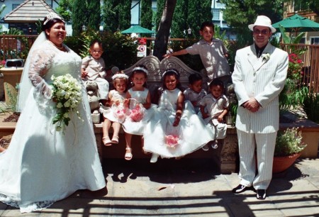 Our 7 nieces & nephews were part of our wedding & they all love their New Uncle Steven