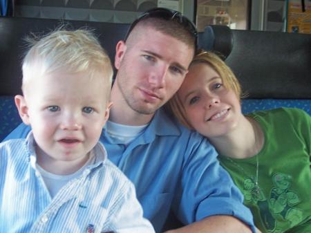 Tate, Patrick, and Kinna on the train