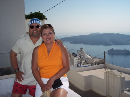 Me and Letty atop Santorini, Greece