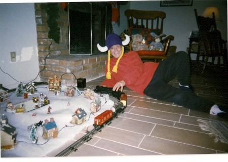 Playing with a train