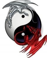 White Dragon/Red Dragon Yin & Yang