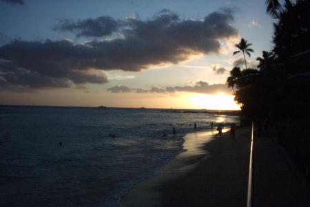 Awesome Waikiki Beach Sunset