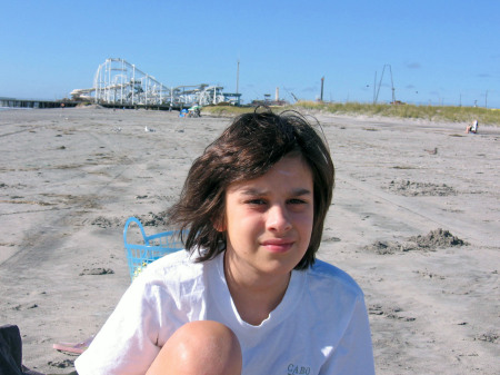 My son at the beach in Wildwood, NJ