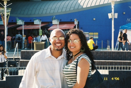 Kris and I hanging out in Downtown Long Beach