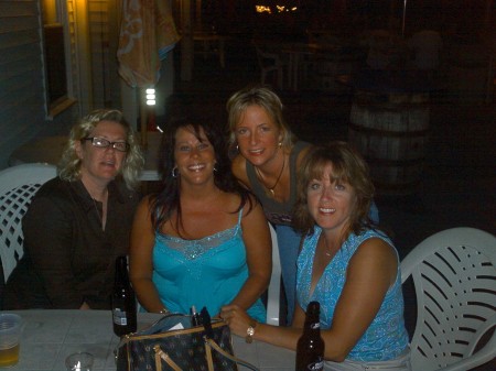 Jen, Cheryl, Judy and I  at Captain's Cove one night