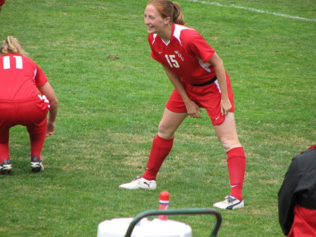 Kristie On Her College Soccer Team