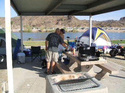 camping on the Colorado river