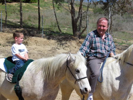 Bob and a friend's grandson.