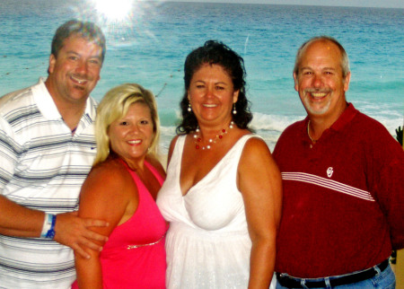 This is us with our BEST Friends in Cancun in July!