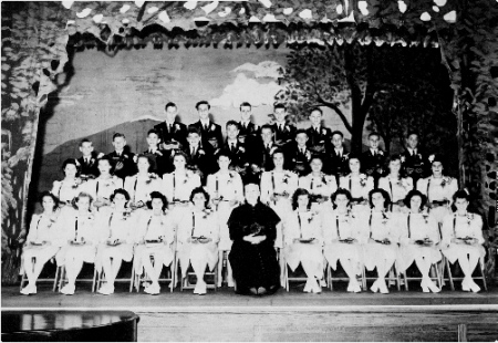 June 1944 graduation class preside by Monsigneur DesJardin