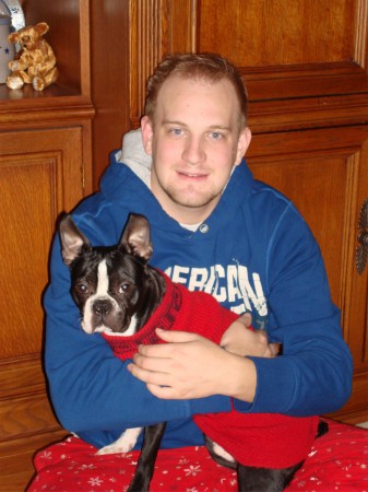 Son Brian, 21, and his dog