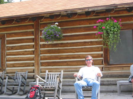 me kicking back on vacation in the Grand Tetons