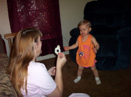 Some of my granddaughter's first steps