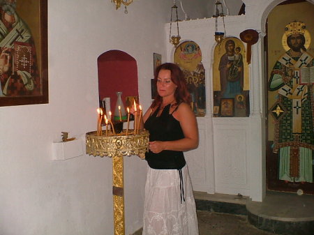 Ellen at the chapel