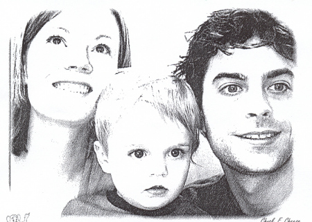 Chuck E. Cheese Family Sketch
