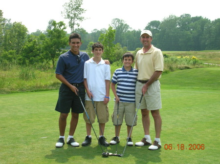 Golfing with my 3 sons-June 2006