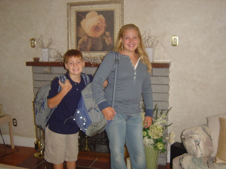 Bri and Jack first day of school