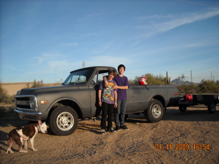 my two sons (Zachary/Christopher) and our dog