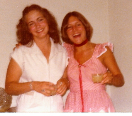 Sara and Geri Best friends Graduation 1977