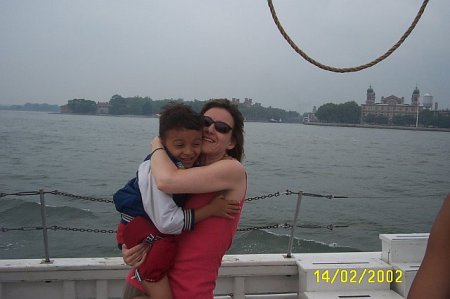 William and Mommy on SS Meerwald