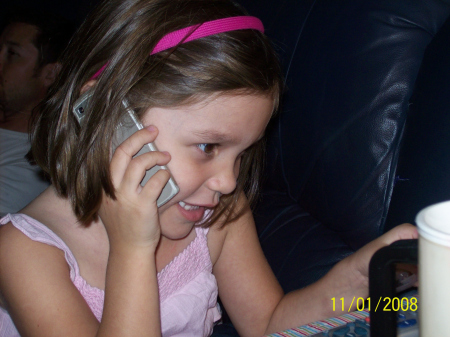 Averee talking on the phone