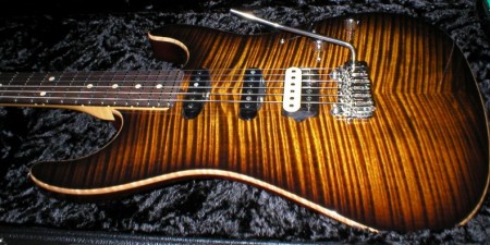 Close-up of Suhr top
