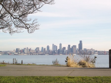 Morning run on Alki Beach.