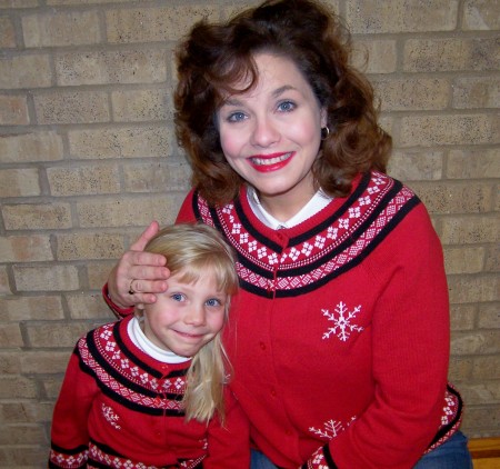 Elizabeth and me in our matching sweaters. Dec.2006